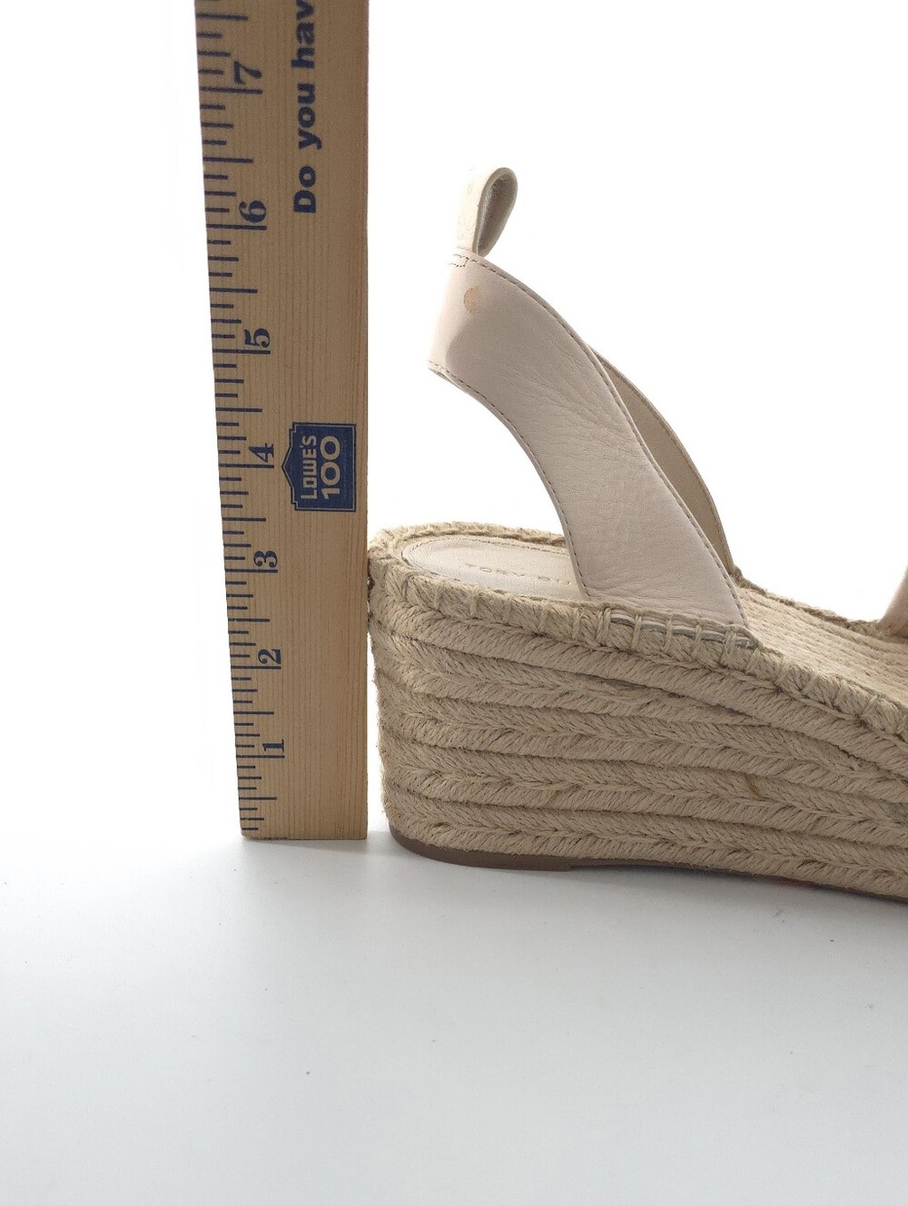 Tory Burch Basket-Weave Leather Espadrille Wedge Sandals Size 10.5 - Picture 6 of 11